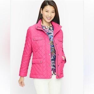 Talbots Pink QUILTED SNAP FRONT JACKET